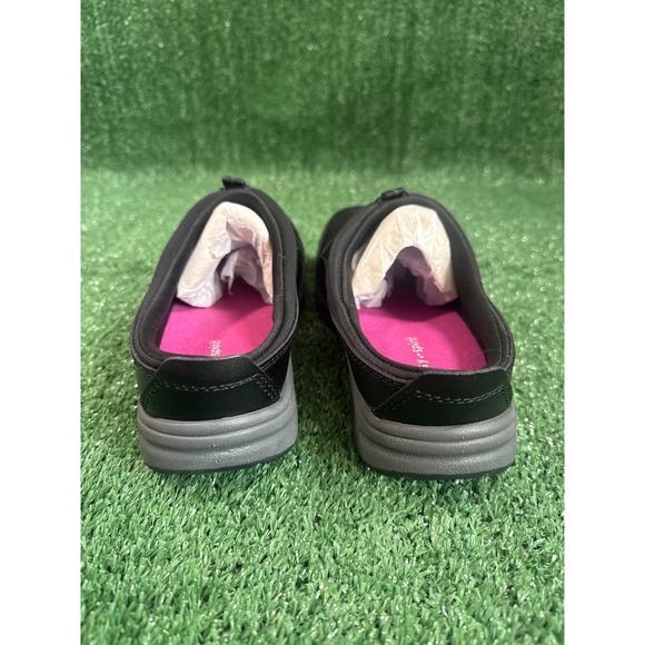 Easy Spirit‎ Argyle Mesh Clogs Womens Black Slip On Comfort Cushioning 8M - Picture 4 of 6